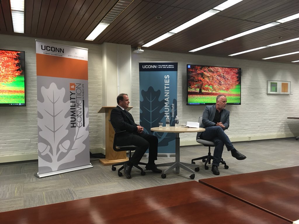 Publishing NOW speaker, Peter Catapano of the New York Times and UCHI Director Michael Lynch discussed publishing and careers in journalism.