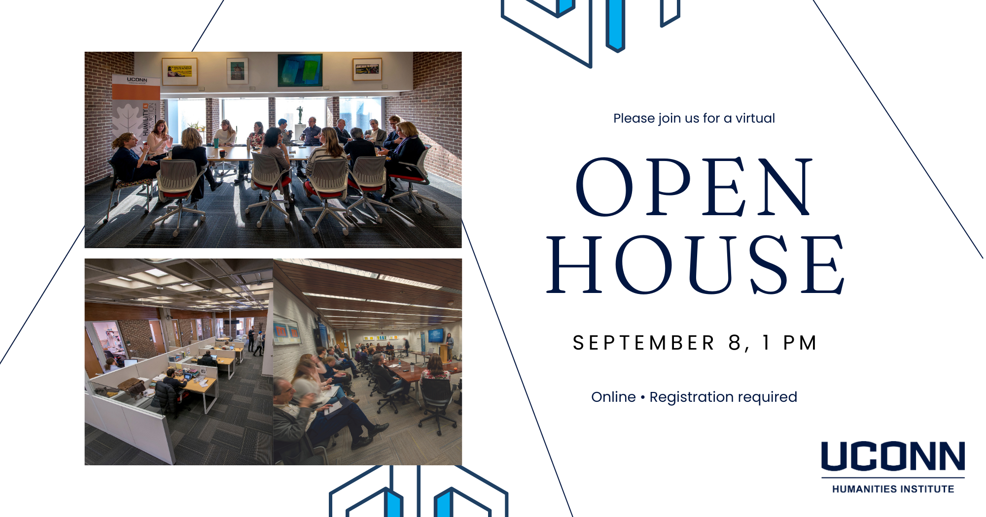 Please join us for a virtual open house, September 8, 1pm. Online. Registration required.